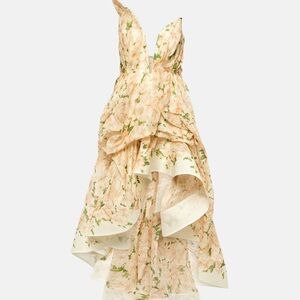 Zimmermann brand new w/o tags Natura high low strapless draped organza dress 1